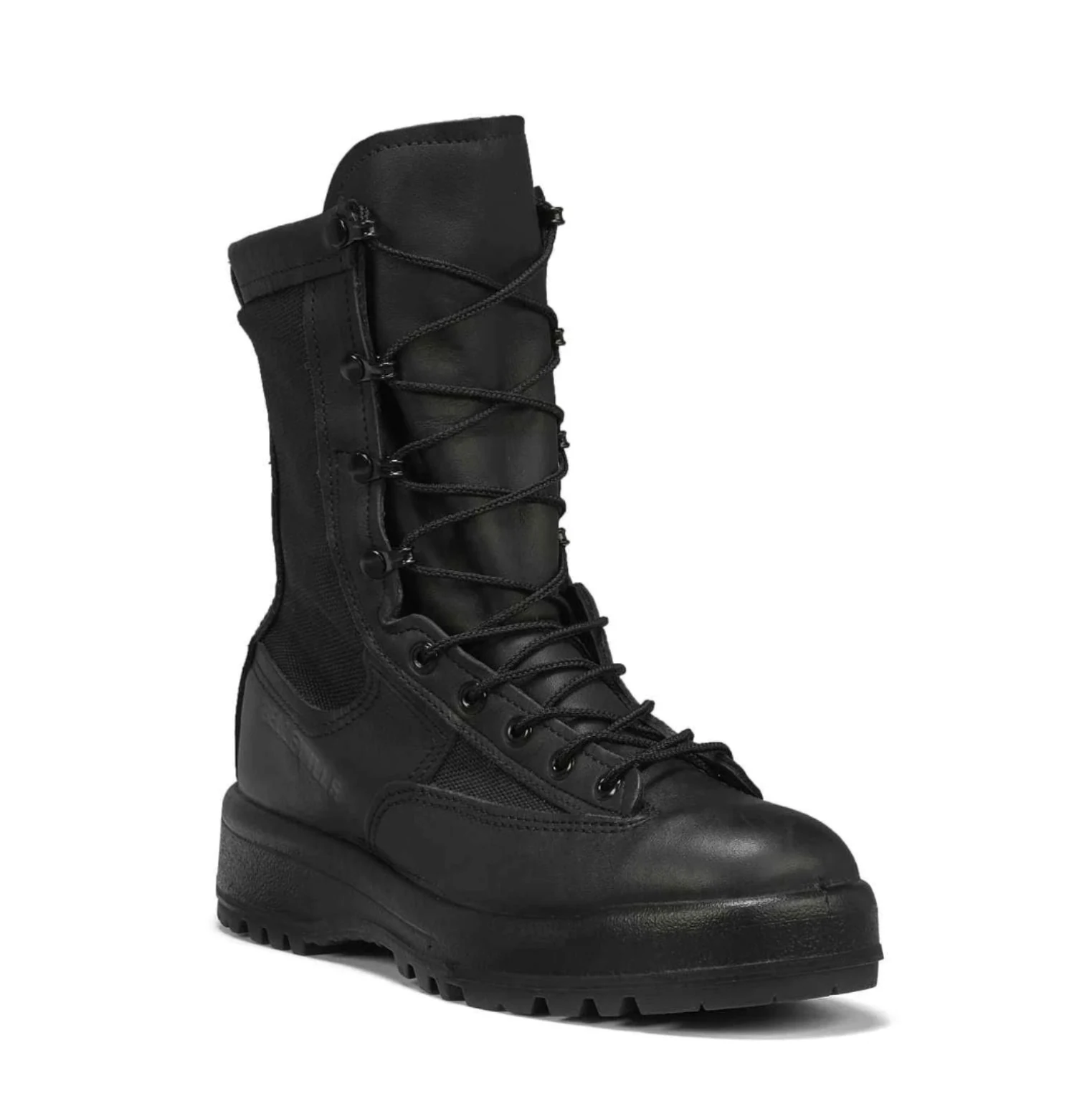 Black combat-style boot