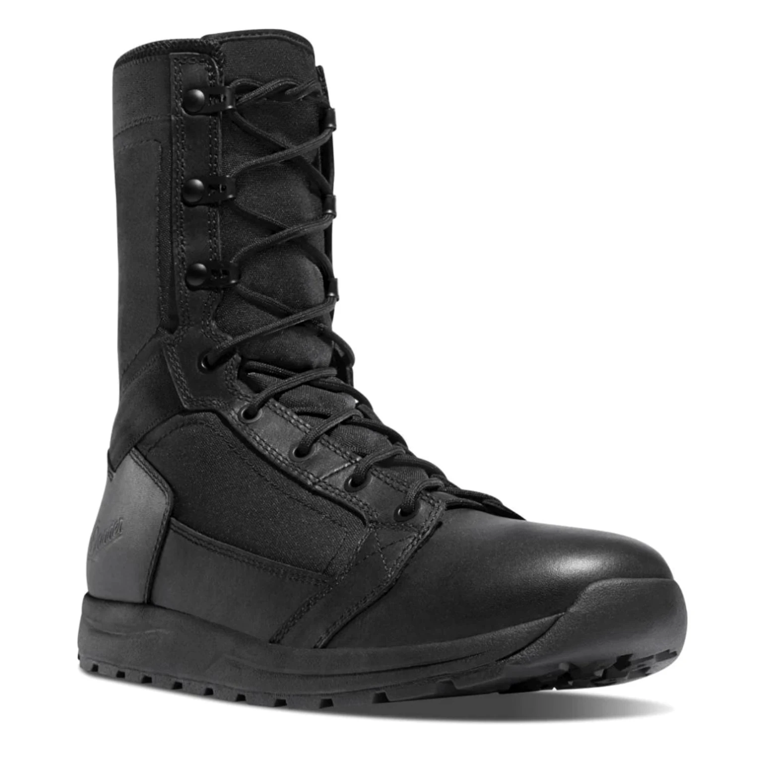 Black duty boot detail
